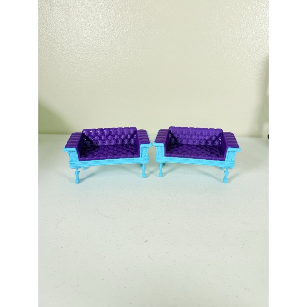 2 Monster High Doll's Deadluxe High School‎ Playset Sofa Couch Furniture Mattel